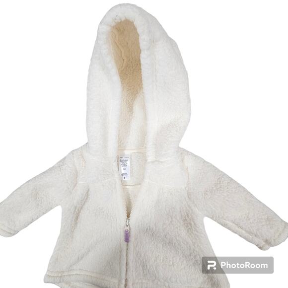 Just One You by Carter's Infant Hooded Zip-up Sherpa Cardigan Size 3 mon… - Picture 3 of 7
